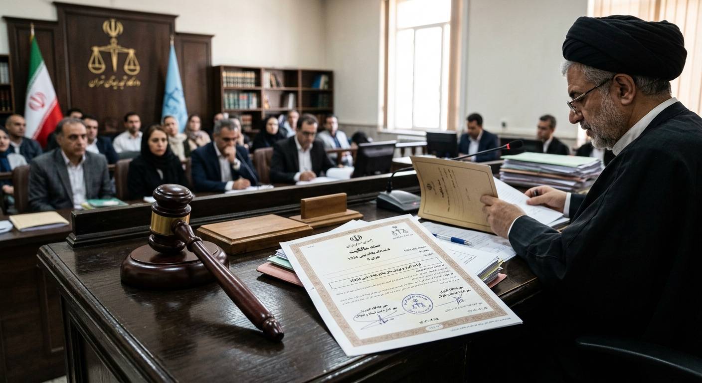 چکش دادگاه و سند ملکی، نماد فرآیند قانونی افراز و فروش مال مشاع