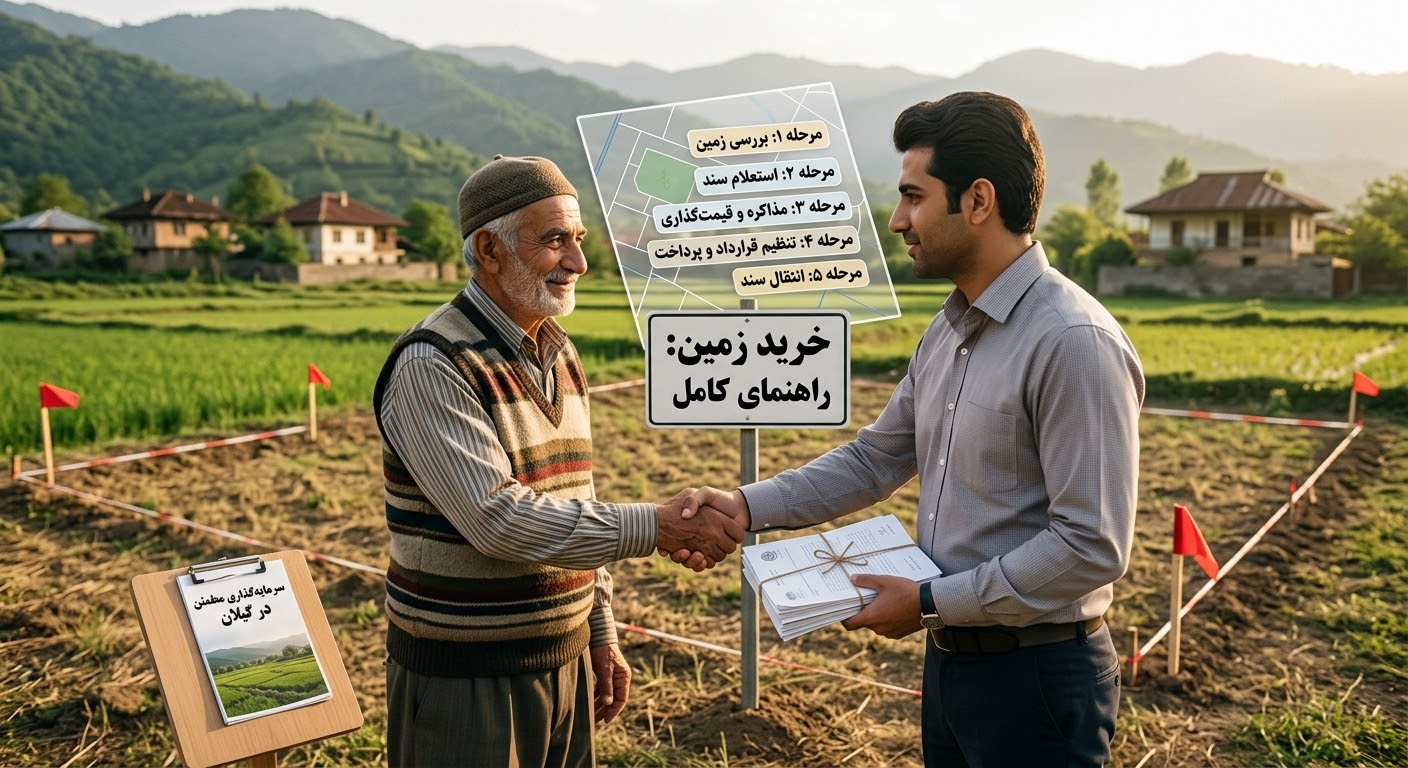 خرید زمین: راهنمای صفر تا صد برای یک سرمایه‌گذاری بی‌دردسر